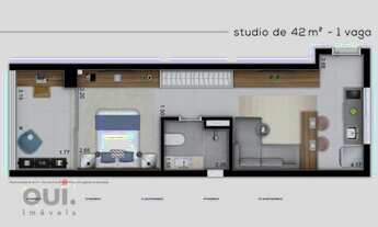 Imagem 7: Apartamento com 1 dormitório à venda, 42 m² por R$ 450.000,00 - Brooklin - São Paulo/SP