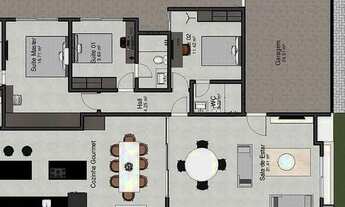 Imagem 2: Casa com 3 dormitórios à venda, 177 m² por R$ 1.290.000,00 - Parque Brasil 500 - Paulínia