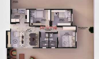 Imagem 5: Apartamento com Área Privativa para Venda em Belo Horizonte, Santa Branca, 3 dormitórios