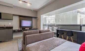 Imagem 2: Apartamento à venda com 32 m2, sala com varanda, suite, mobiliado, Pinheiros, São Paulo, S