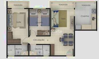 Imagem 3: Apartamento com 2 dormitórios à venda, 60m² por R$ 315.000 - Santa Mônica - Uberlândia/MG