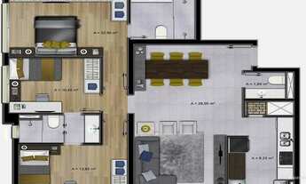 Imagem 7: Vendo apartamento novo, três suítes e duas vagas no Bairro Menino Deus em Porto Alegre