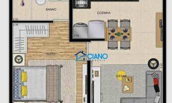 Imagem 4: Flat com 1 dormitório à venda, 35 m² por R$ 307.000,00 - Mooca - São Paulo/SP