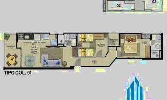 Imagem 3: Edifício Ana Mel de 01 e 02 Quartos - 72x na Praia do Morro - Guarapari - ES