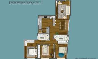 Imagem 5: Apartamento para venda com 73 metros quadrados com 2 quartos