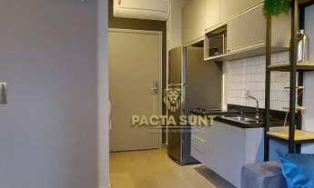 Imagem 7: Studio mobiliado com 1 dormitório, sala, cozinha, banheiro, varanda, à venda, 28 m² por R