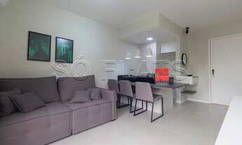 Imagem 2: Flat disponível para locação no Paulistânia contendo 42m², 1 dormitório e 1 vaga de garage