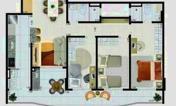 Imagem 3: Apartamento com 3 dormitórios à venda, 104,73 m² a partir de R$ 617.907 - Aviação - Prai