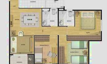 Imagem 6: Aluguel Bella Citta 3D 73m3 ao lado Dutra lazxer completo oportunidade