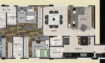 Imagem 3: Apartamento com 4 dormitórios à venda, 126 m² por R$ 1.800.038 - Santo Agostinho - Belo Ho