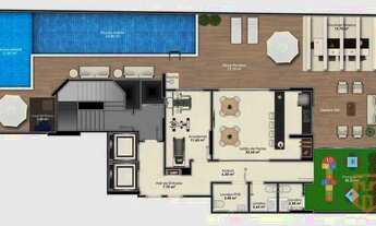 Imagem 6: Apartamento de alto padrão a venda com 1 dormitórios. cozinha e sala integradas, área de