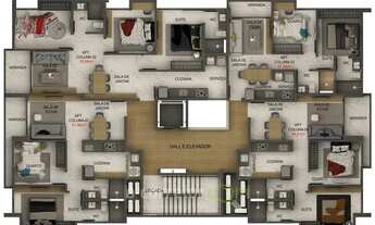 Imagem 4: Apartamento Intermares,1º Andar, 58m² 2 Qtos, 1 Suíte, Varanda, 01 Vaga