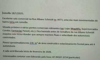 Imagem 2: Sala Comercial 276 m² Rua Albano Schmidt 4973 esquina com Victor Konder