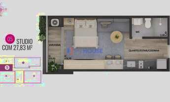 Imagem 5: Studio LIV Jardins à Venda no Sul da Cidade Último Andar, Vista Mar e Localização Imbatív