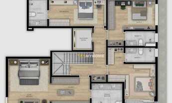 Imagem 3: Cobertura com 4 dormitórios à venda, 264 m² por R$ 5.371.950,00 - Bigorrilho - Curitiba/PR