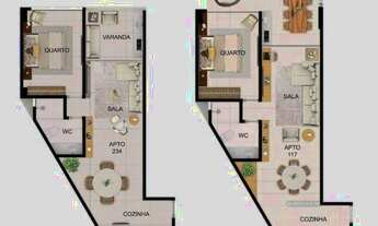 Imagem 7: Apartamento com 1/2 dormitório à venda, 28 m² A PARTIR DE R$ 420.000 - Praia Dos Carneiros