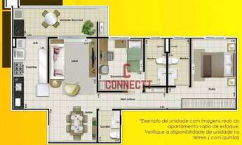 Imagem 4: Apartamento com 2 dormitórios à venda, 76 m² por R$ 372.587,64 - Parque dos Lagos - Ribeir