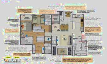 Imagem 7: Apartamento a venda no Vila Ema - 3 suítes, 151m² 3 vagas de garagem, 2 varandas, elevador