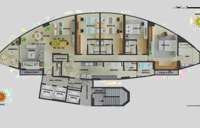 Imagem 2: Apartamento 4 quartos suite na avenida boa viagem novo alto com vista mar nascente