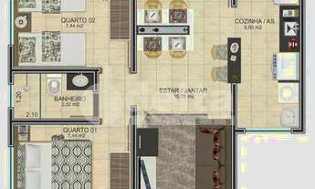 Imagem 6: Apartamento à venda, 2 quartos, 1 vaga, Dona Zulmira - Uberlândia/MG