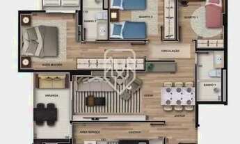 Imagem 2: Apartamento novo no Cabral, com 3 dormitórios sendo 1 suíte e 1 vagas !