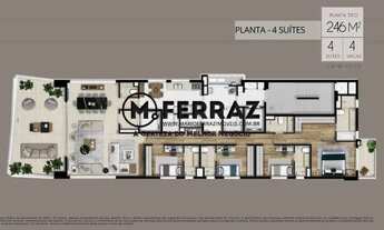 Imagem 5: Apartamentos de 246m², 4 suítes, 4 vagas - Empreendimento Stratos Itaim