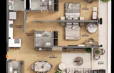 Imagem 4: Apartamento 3 Dormitórios para venda em Florianópolis - SC