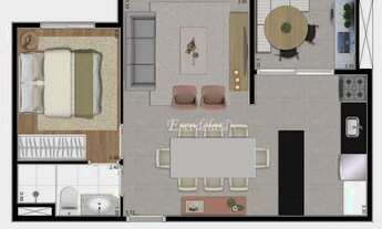 Imagem 4: Apartamento com 1 dormitório à venda, 43 m² por R$ 278.414,00 - Vila Gustavo - São Paulo/S