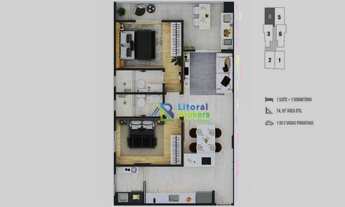 Imagem 7: Apartamento com 2 dormitórios à venda, 82 m² por R$ 482.000,00 - Canto do Forte - Praia Gr