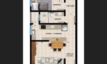 Imagem 3: Apartamento com 2 dormitórios à venda, 75 m² por R$ 304.000 - Vendaval - Biguaçu/SC, com e