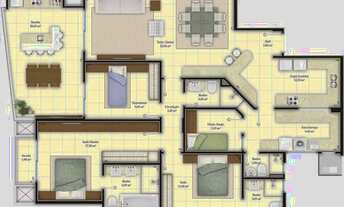 Imagem 2: Apartamento grande de 3 dormitórios e 2 suítes ,sacada gourmet Centro de Criciúma Praça do