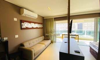 Imagem 3: Apartamento 100% mobiliado com 1 dormitório, sala 2 ambs., varanda, 2 vagas, para alugar