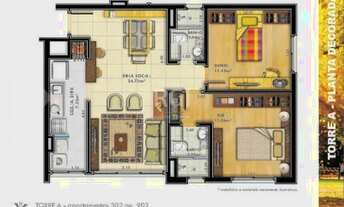 Imagem 6: Apartamento para Venda - 49.55m², 1 dormitório, sendo 1 suites, 1 vaga - Passo da Areia