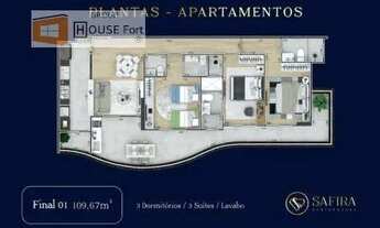 Imagem 2: Apartamento 03 Quartos em Guilhermina - Praia Grande, SP