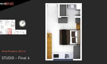 Imagem 2: Apartamento para venda com 1 quarto em Rebouças - Curitiba - PR