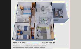 Imagem 4: Apartamento Campo Di Florença com 2 dormitórios à venda, 38 m² por R$ 167.490 - Portal San