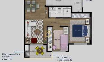 Imagem 3: Apartamento com 2 dormitórios à venda, 50 m² por R$ 327.420,00 - Neoville - Curitiba/PR