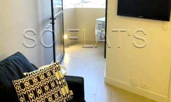 Imagem 6: Flat reformado com quarto, sala, cozinha e banheiro, 41m² com varanda em Moema. Sem burocr