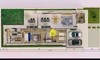 Imagem 3: Casa Linear com 3 quartos (suíte) e varanda gourmet no Condomínio Via do Sol, no São Pedro