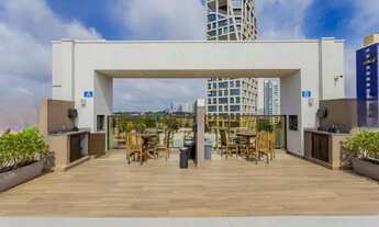 Imagem 6: Lindo duplex 01 quarto finamente decorado com sacada e vaga fixa no Eco Smart, coração do