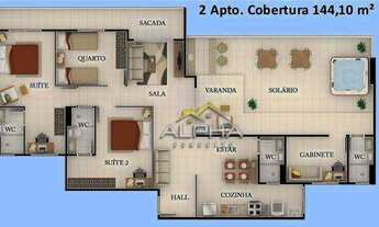 Imagem 2: Cobertura com 4 dormitórios à venda, 144 m² por R$ 622.000,00 - Maraponga - Fortaleza/CE