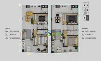 Imagem 4: Apartamento com 2 dormitórios à venda, 77 m² por R$ 426.000,00 - Canto do Forte - Praia Gr