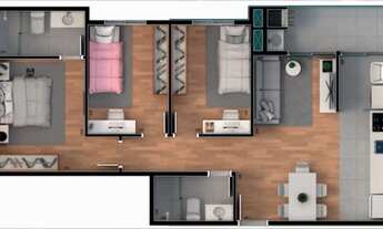 Imagem 5: APARTAMENTO com 2 dormitórios à venda por R$ 282.000,00 no bairro Santa Cândida - CURITIBA