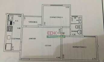 Imagem 5: Apartamento com 2 dormitórios à venda, 55 m² por R$ 210.000,00 - Residencial Pasin - Pinda
