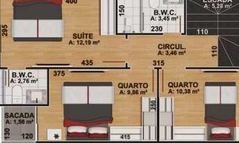 Imagem 6: Sobrado para Venda em Curitiba, Bairro Alto, 3 dormitórios, 1 suíte, 3 banheiros, 2 vagas