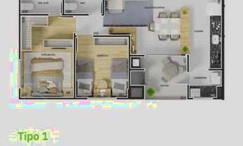 Imagem 2: Apartamento para Venda em Ponta Grossa, Jardim Carvalho, 2 dormitórios, 1 suíte, 2 banheir