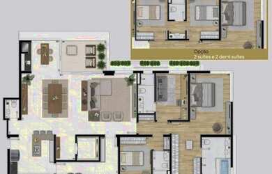 Imagem 3: APARTAMENTO com 3 dormitórios à venda por R$ 2.604.000,00 no bairro Alto da Glória - CURIT