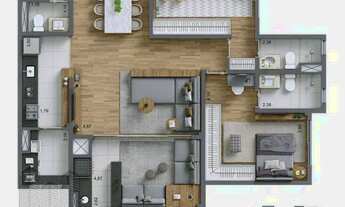 Imagem 2: Apartamento com 3 quartos, 84m², à venda em São Paulo, Santo Amaro