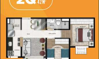 Imagem 2: Apartamento de 2 Quartos no Sudoeste