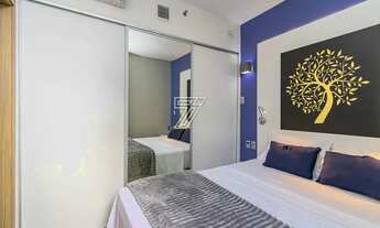 Imagem 5: Apartamento de 1 quarto no Batel, mobiliado e decorado, andar alto, face oeste, com 36m² p